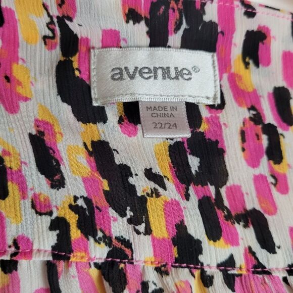 Avenue Sequined Neckline V-Neck Lightweight‎ Sleeveless Blouse Size 22/24 - Picture 5 of 6